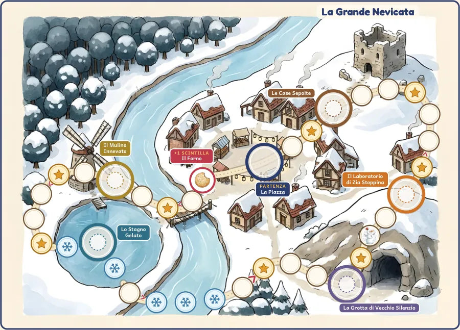 Il tabellone d'inverno de La Grande Nevicata